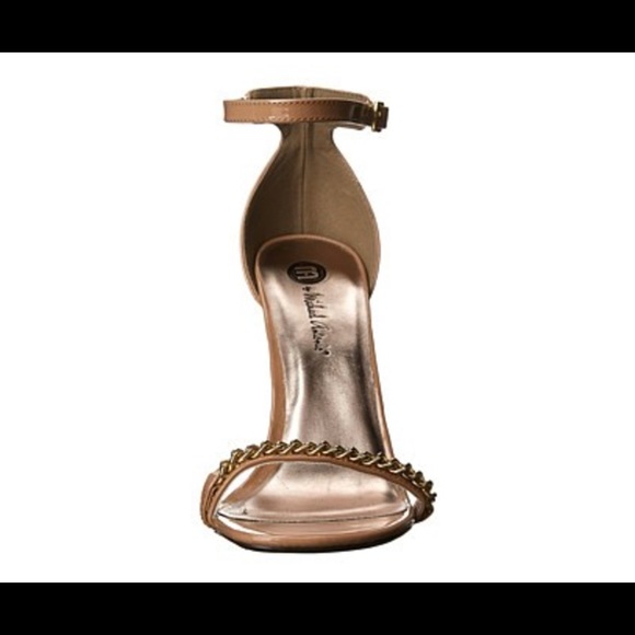 Nude Patent PU single strap with gold chain - Picture 5 of 5