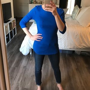 Cobalt blue 3/4 sleeve top