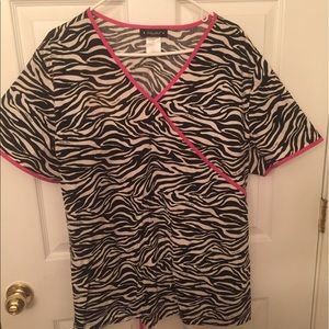 Plus size baby phat scrub top