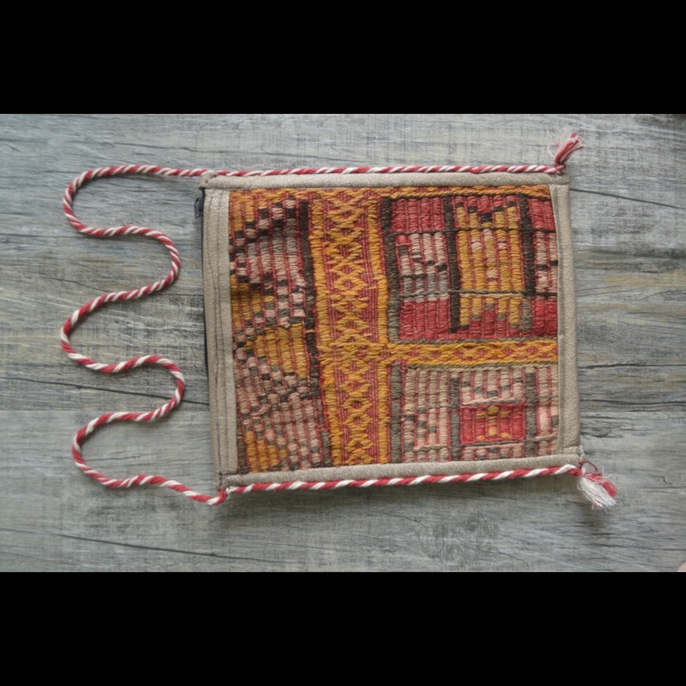 Handmade rug design vintage cross body bag!