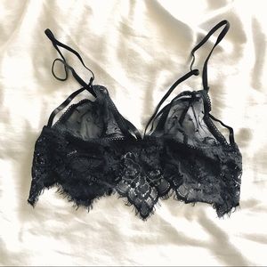 For Love and Lemons black strappy Lacey bra
