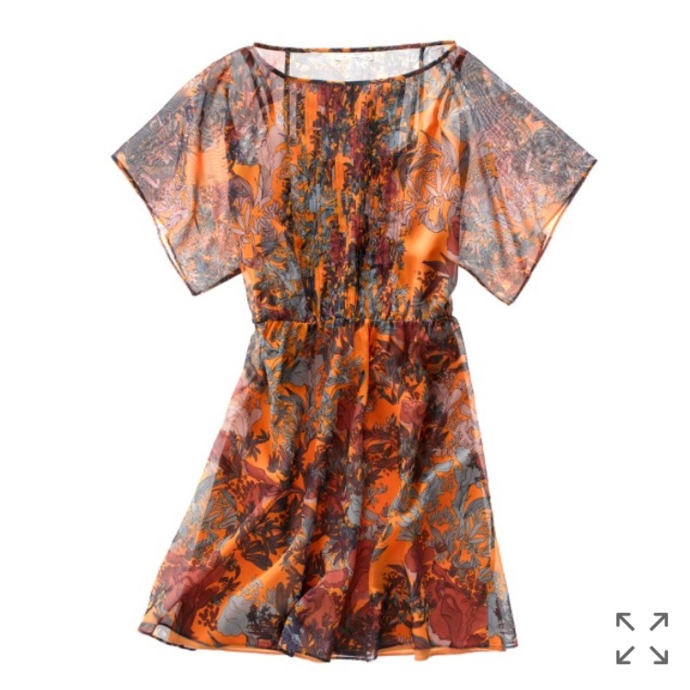 Madewell Freehand Floral Silk Dress