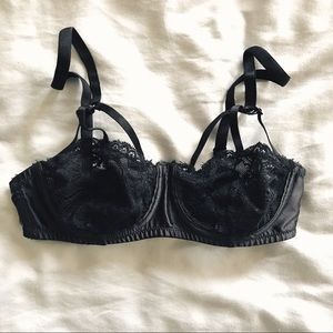 Asos black harness bra