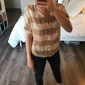 Linen striped top