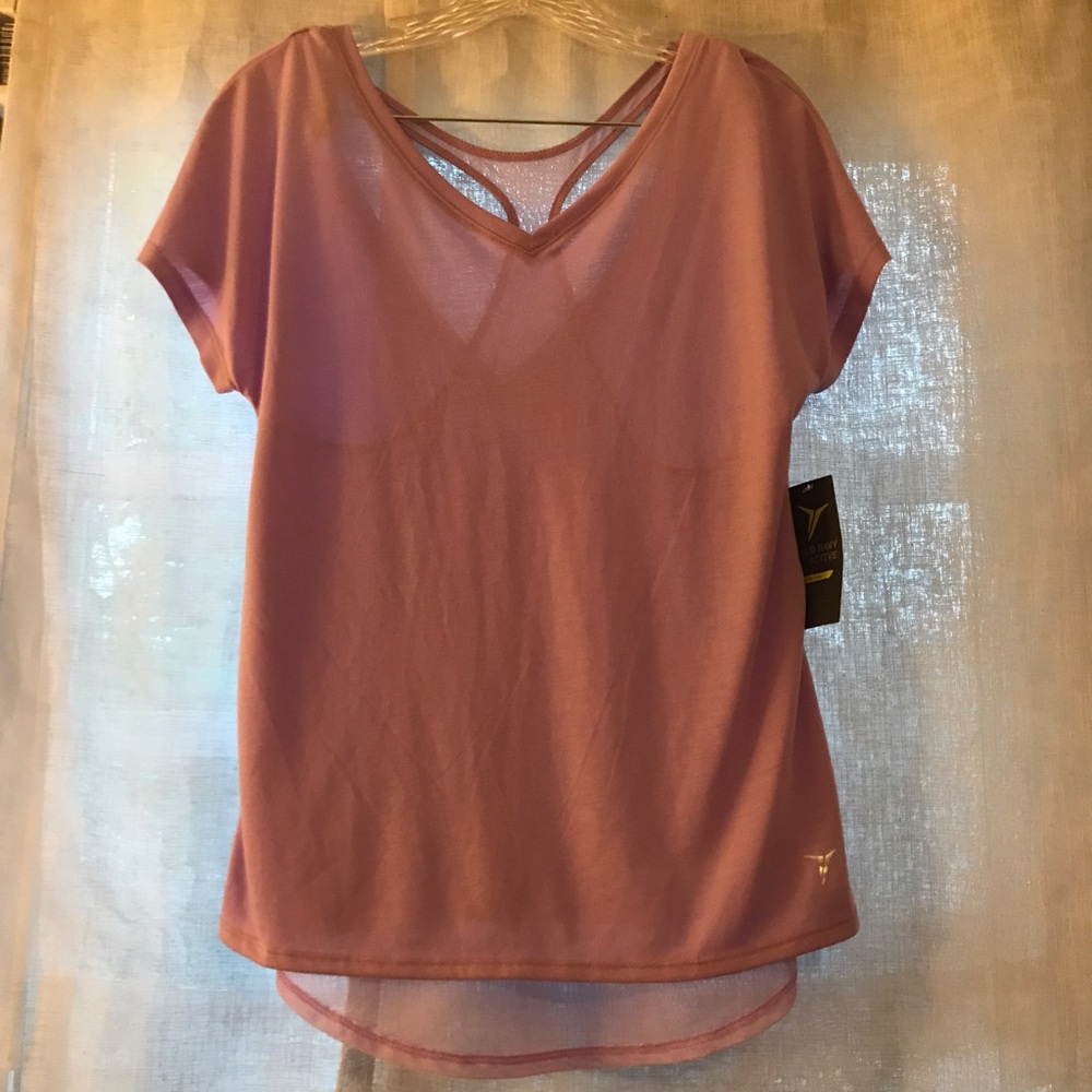 Lavender Active tee shirt mesh racerback