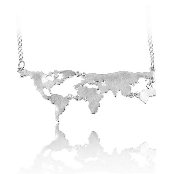 •2 for $15• World Map Necklace - Picture 2 of 5