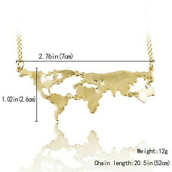 •2 for $15• World Map Necklace - Picture 3 of 5