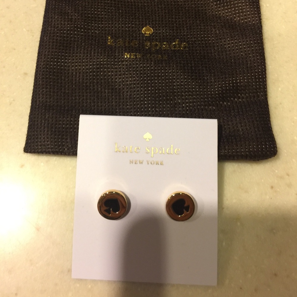 Kate Spade gold and black stud  ♠️ earrings