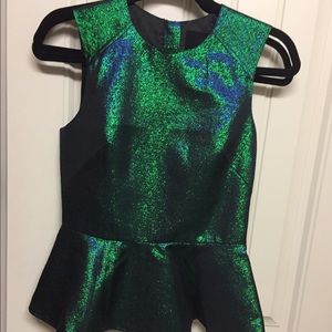 H&M Mermaid Peplum Top NWT size 8