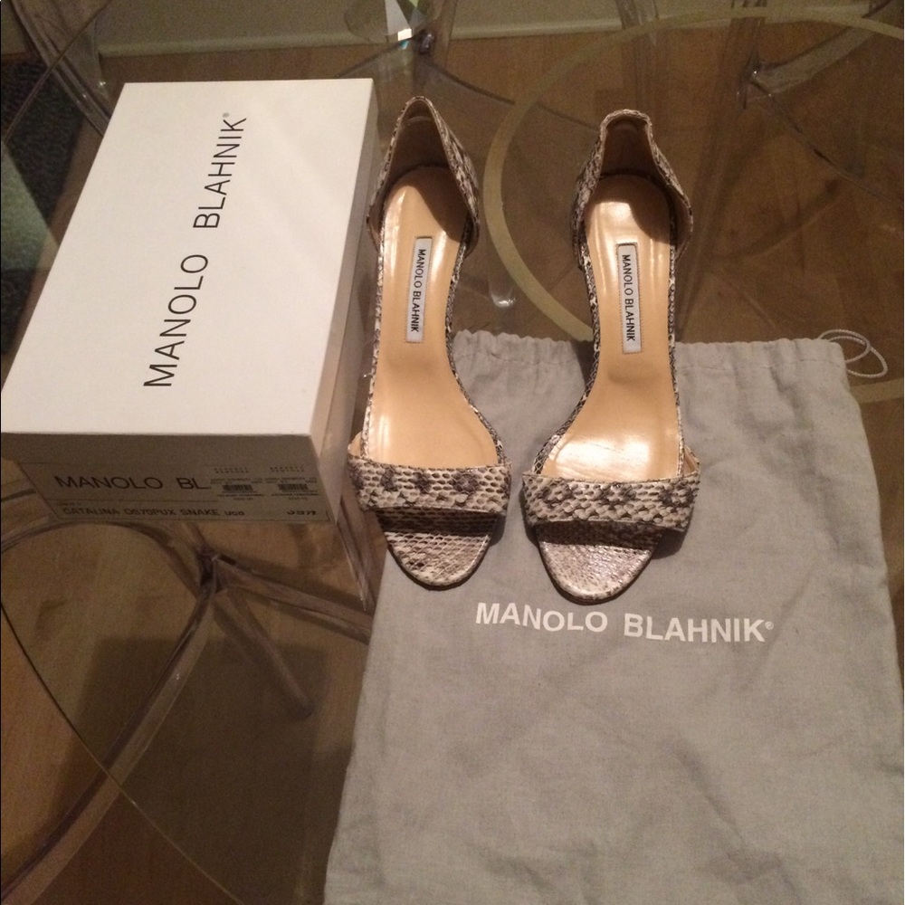 Manolo Blahnik Catalina Python