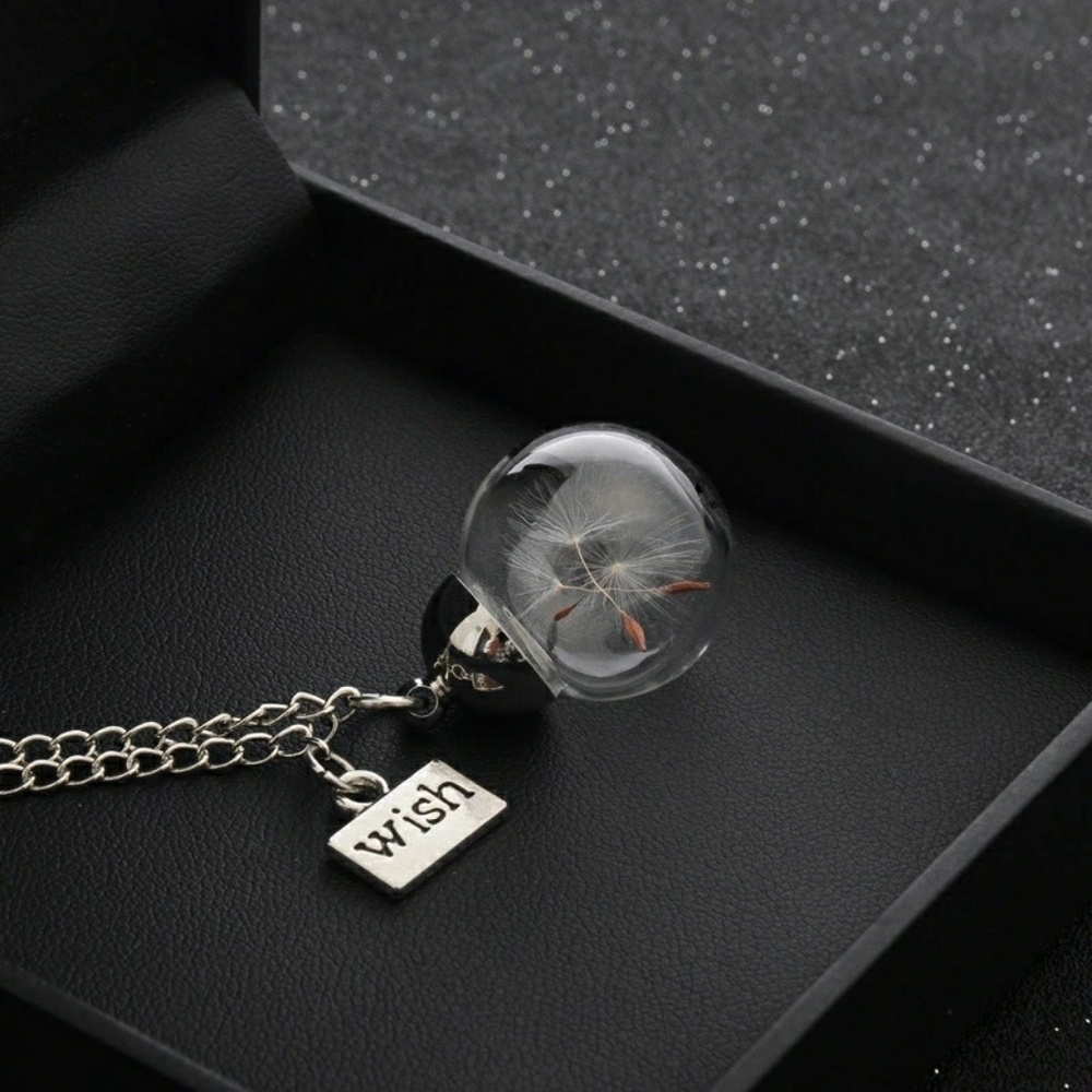 •2 for $15• Dandelion in a Bottle Necklace - Picture 2 of 3