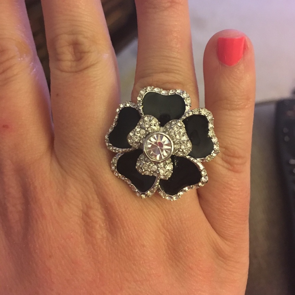 Beautiful black and silver ring