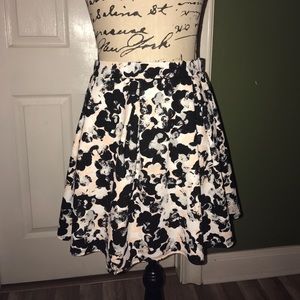 Black, White and Pink skater skirt