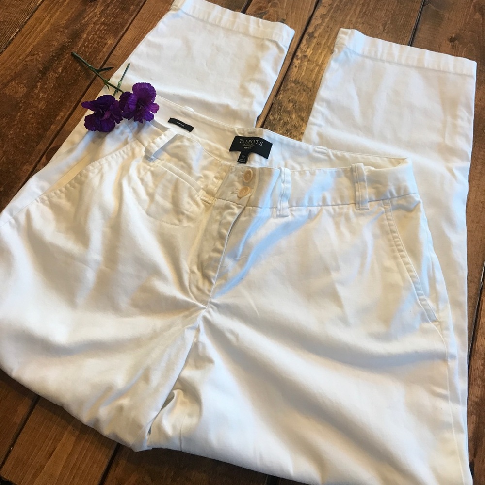 Talbots white pants. Size 8p 🌺