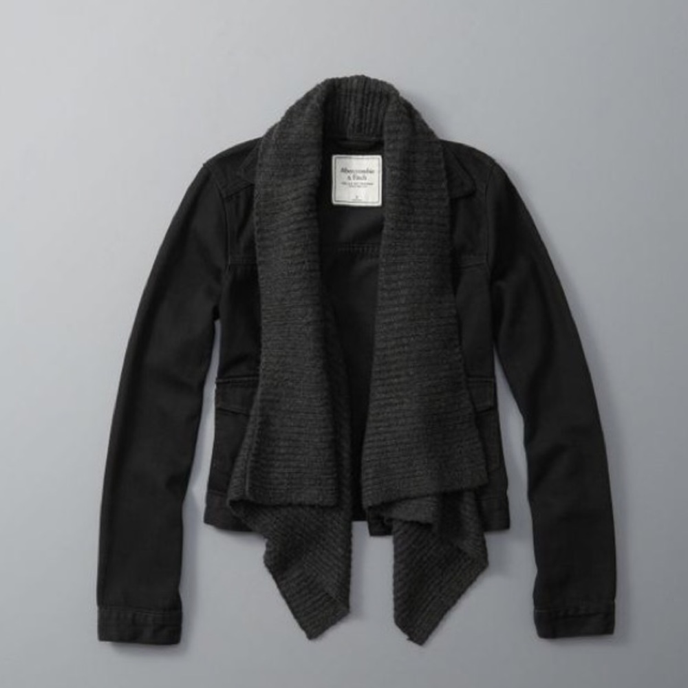 Abercrombie Black Denim Jacket