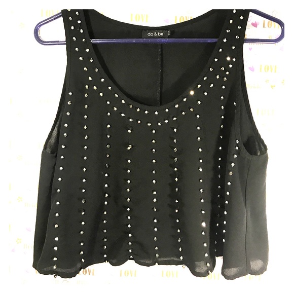 Tops - Women's black crop top