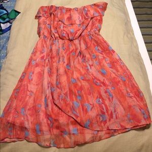 Pink strapless dress from Fabrik