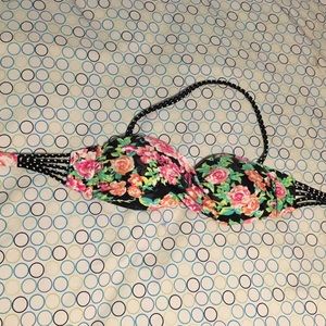Floral bikini top