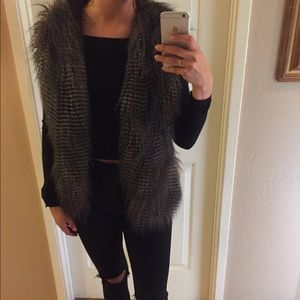 Faux fur vest