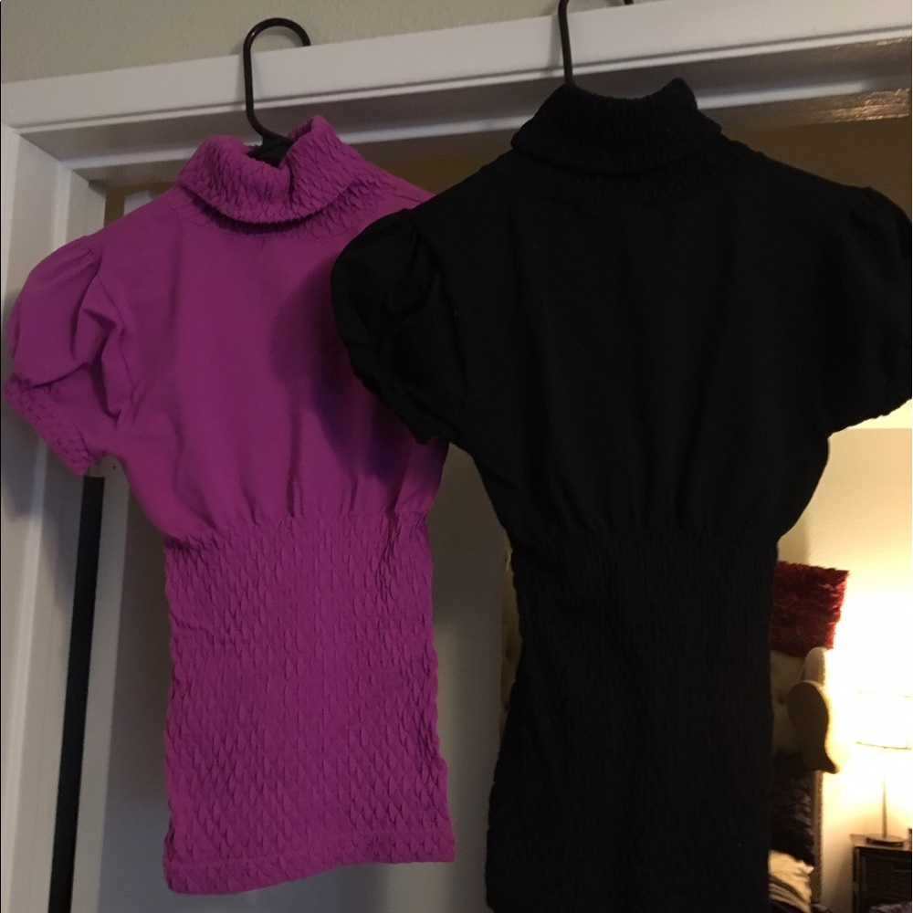 2 Bebe turtle neck shirts