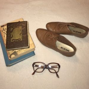 Tan oxfords