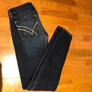 Dark wash skinny jeans