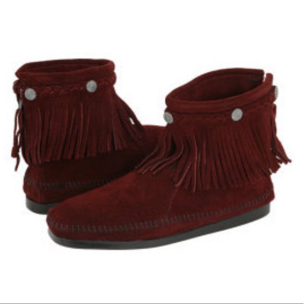 Minnetonka Braided Ankle Boots