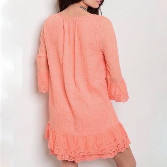 Clearance🆑 Final 💲Coral Crochet Bell Sleeve - Picture 2 of 3