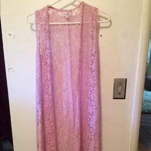 Small pink lace lularoe joy