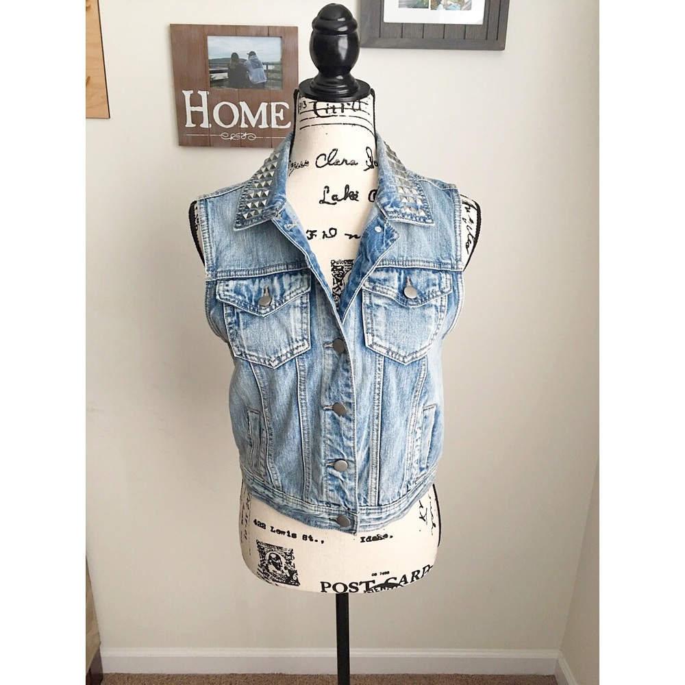 Forever 21 Embellished Denim Vest