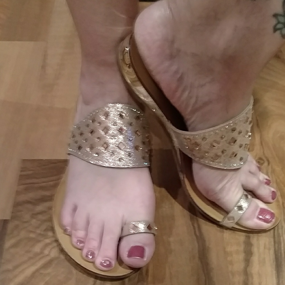 Sandals gold gems