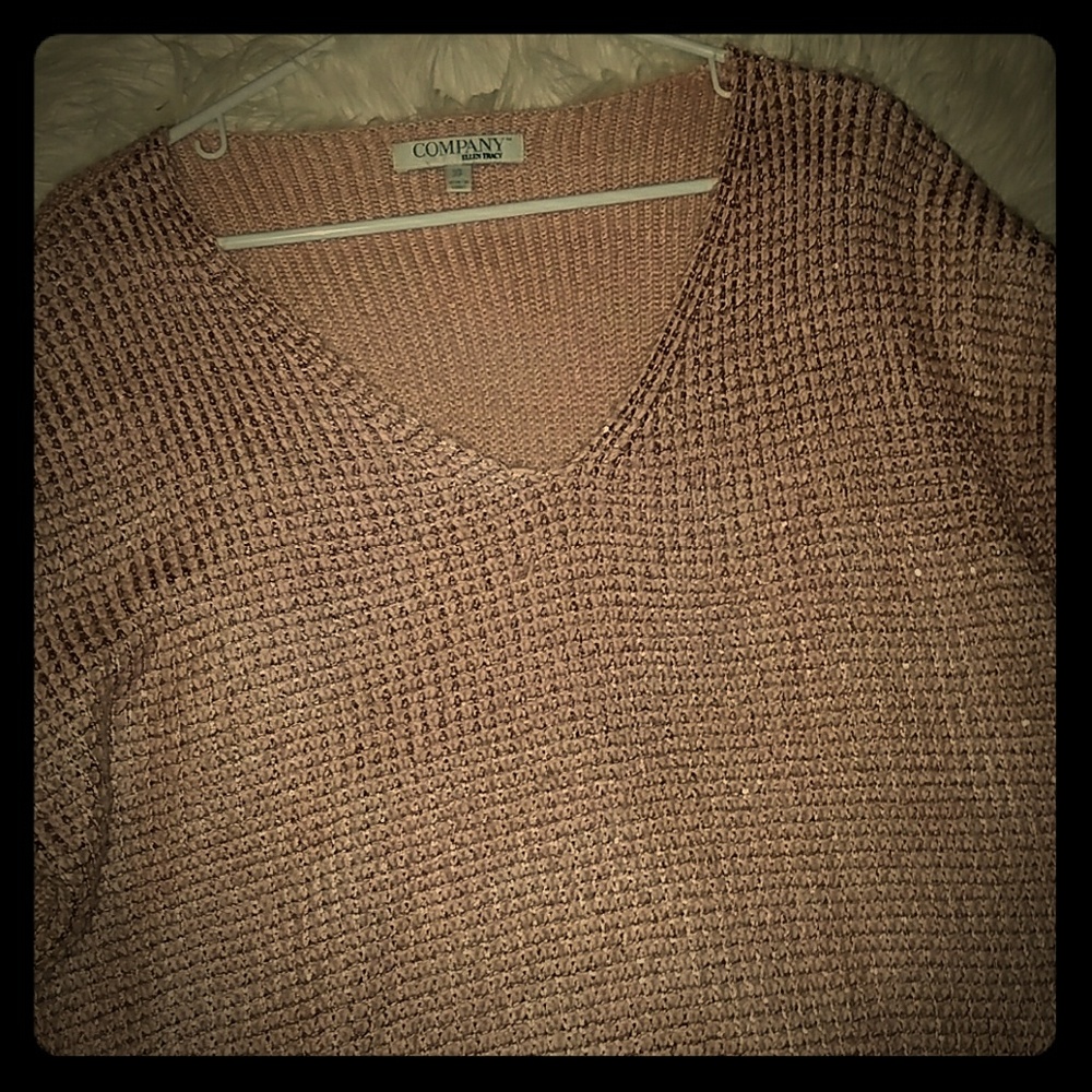 Ellen tracy pink long sleeve sweater
