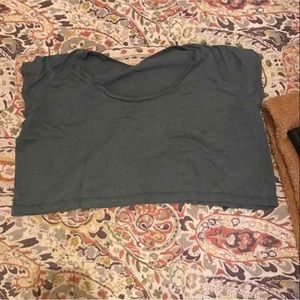 Green crop top