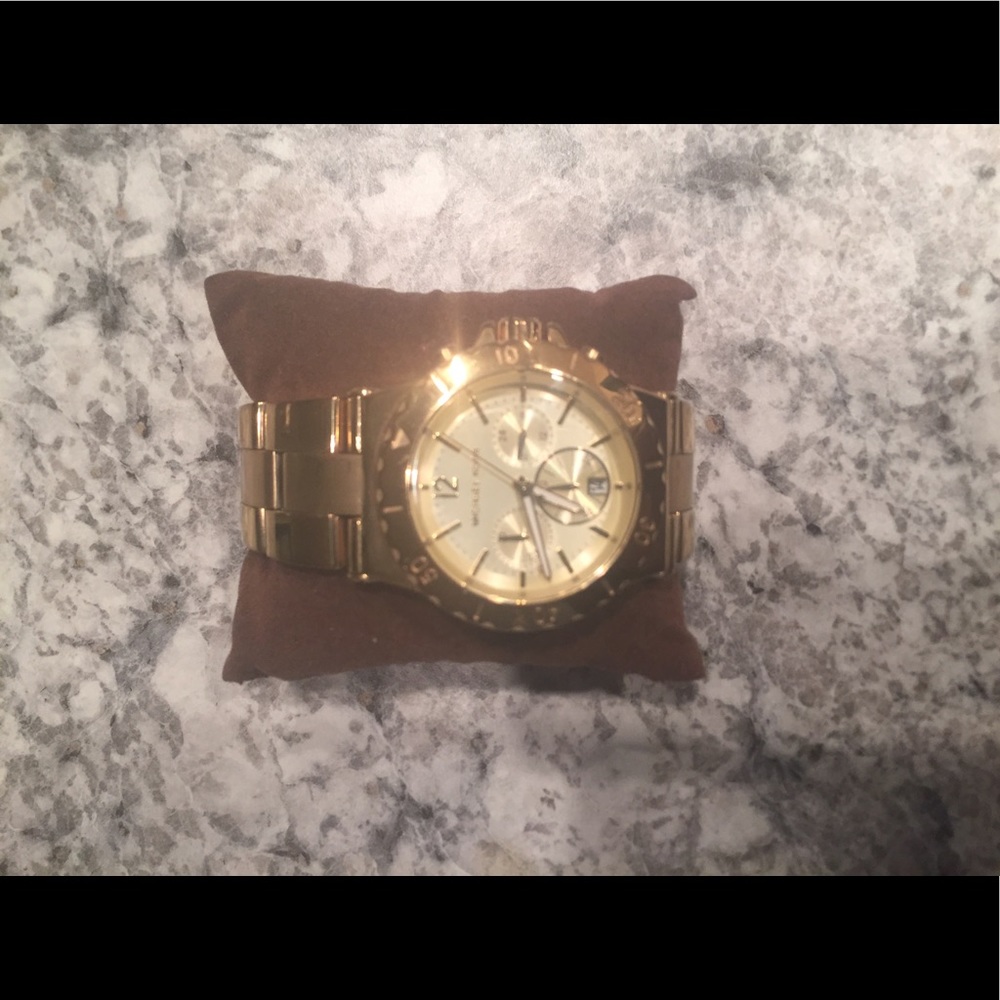 Gold Michael Kors Unisex Chronograph watch