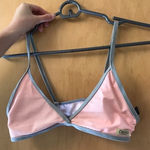Boutine LA Chooks Size Small Bikini Set Pink/Grey