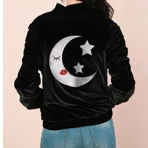 Valfre Lune Velvet Bomber Jacket