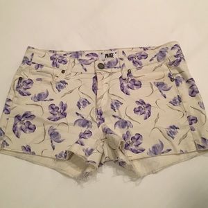 PAIGE Jeans denim floral shorts size 29