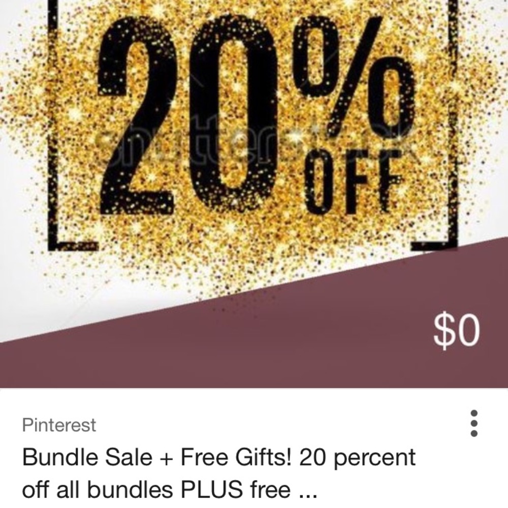 20 % bundles when you purchase 3 items!