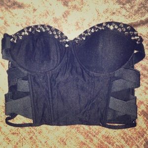 Black spiked Bustier