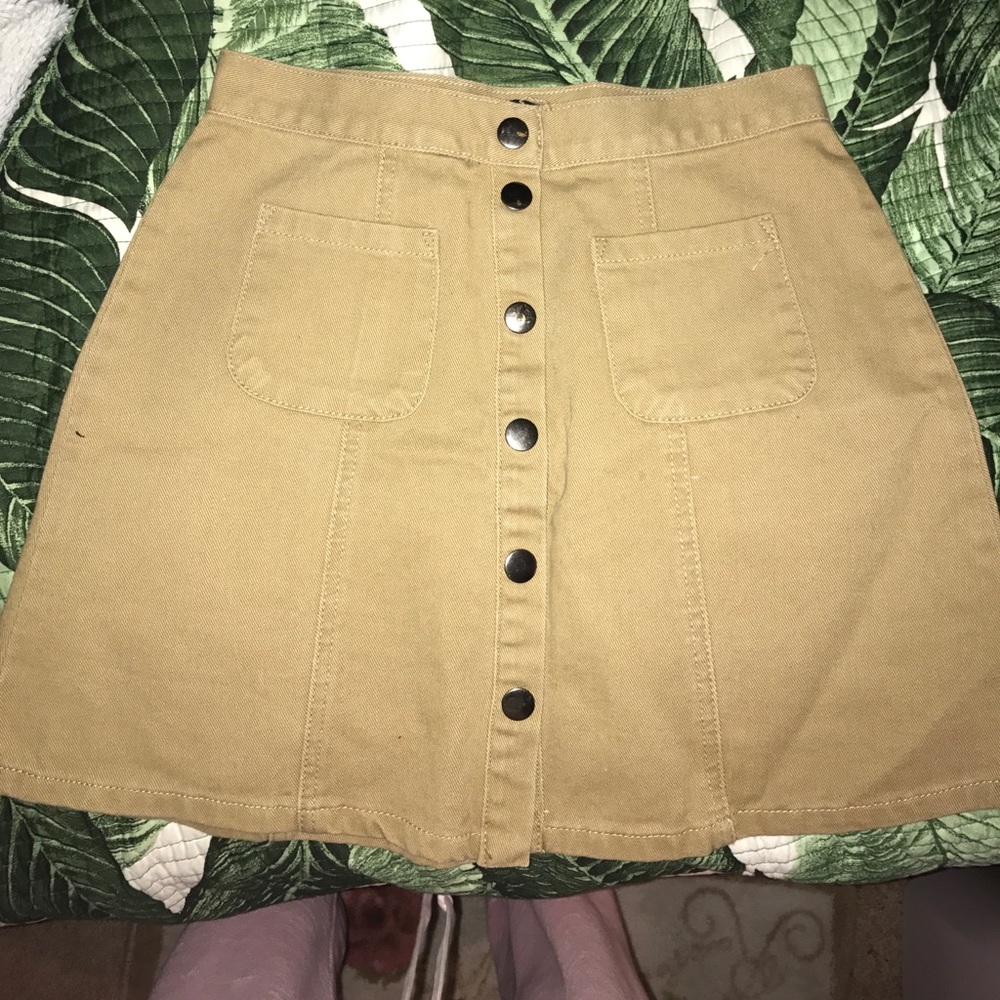 Tan denim urban outfitters skirt size small