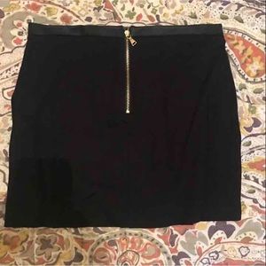 Black mini skirt