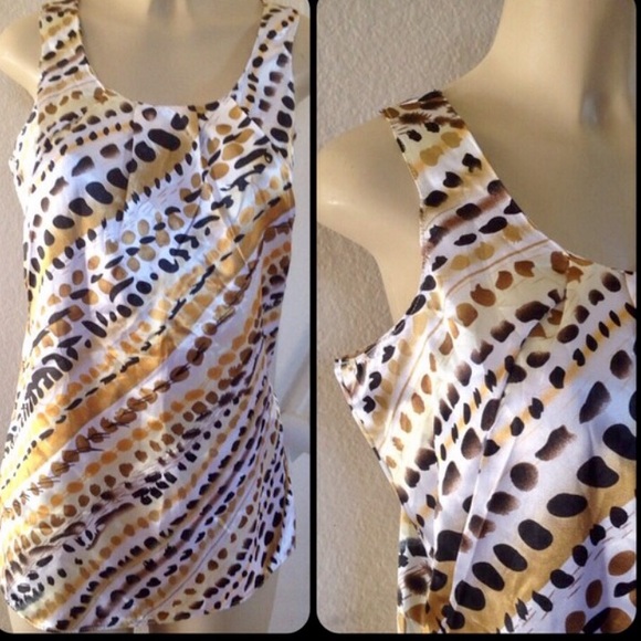 Animal print satin tank top - Picture 2 of 2