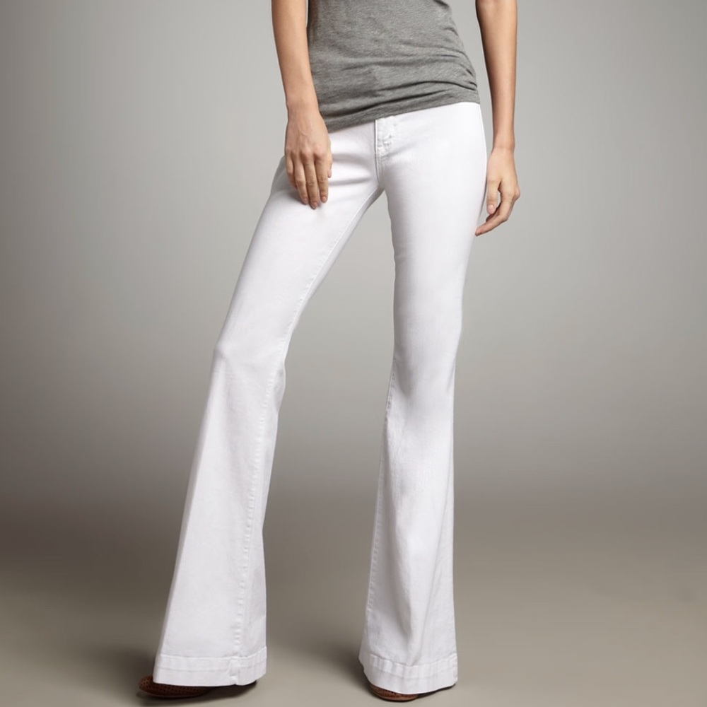 Hudson White Flare Jeans