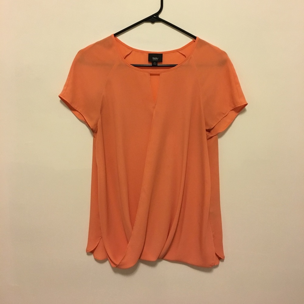 Short Sleeve Orange Blouse
