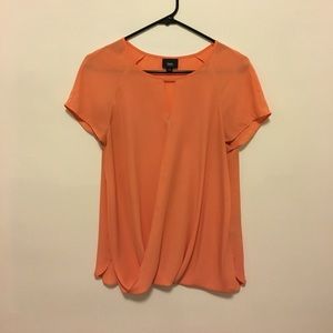 Short Sleeve Orange Blouse