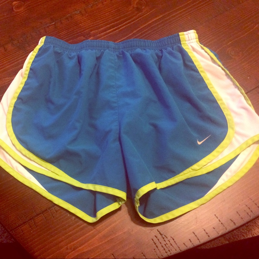 Nike dri-fit shorts (sky blue & lime green)