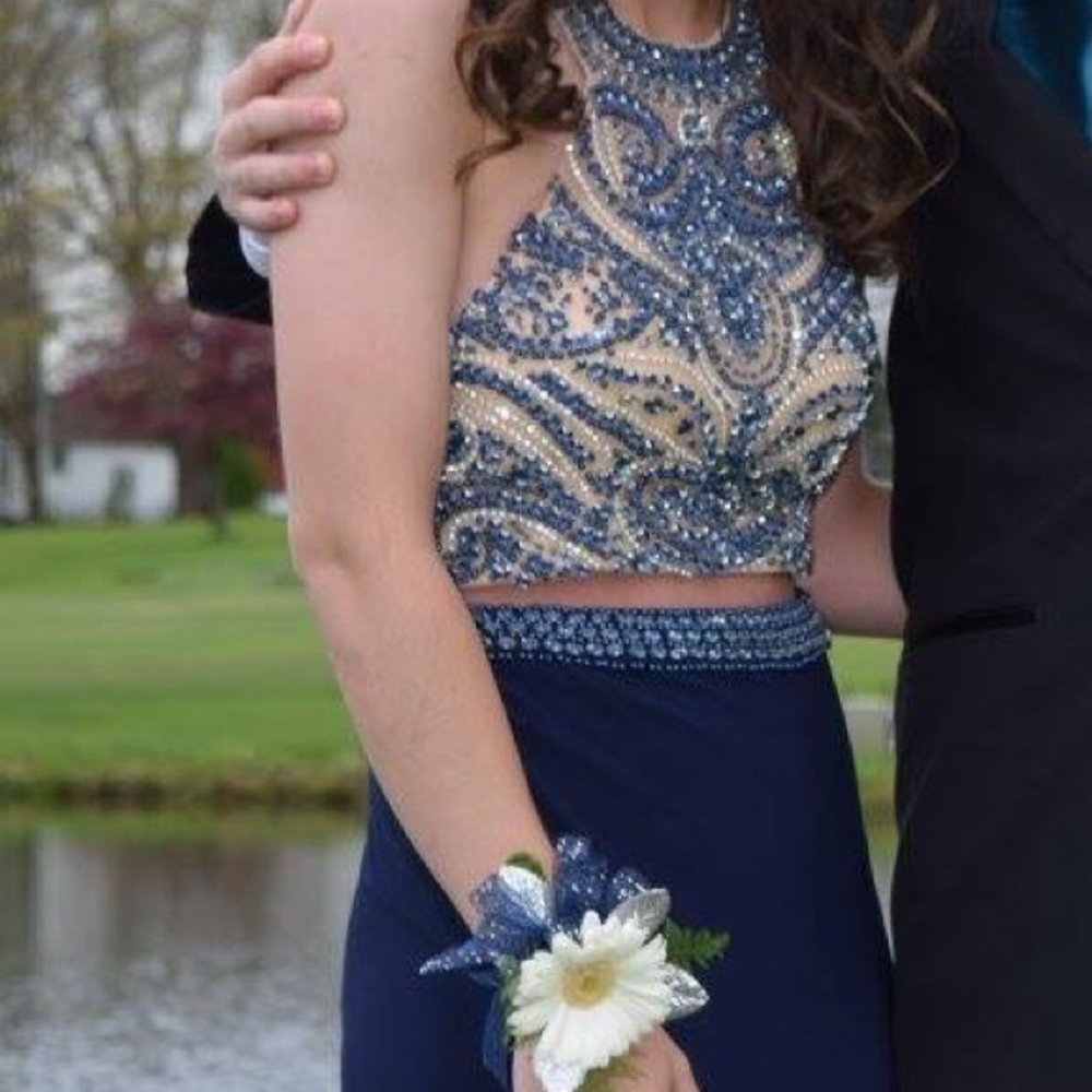 Two piece prom dress