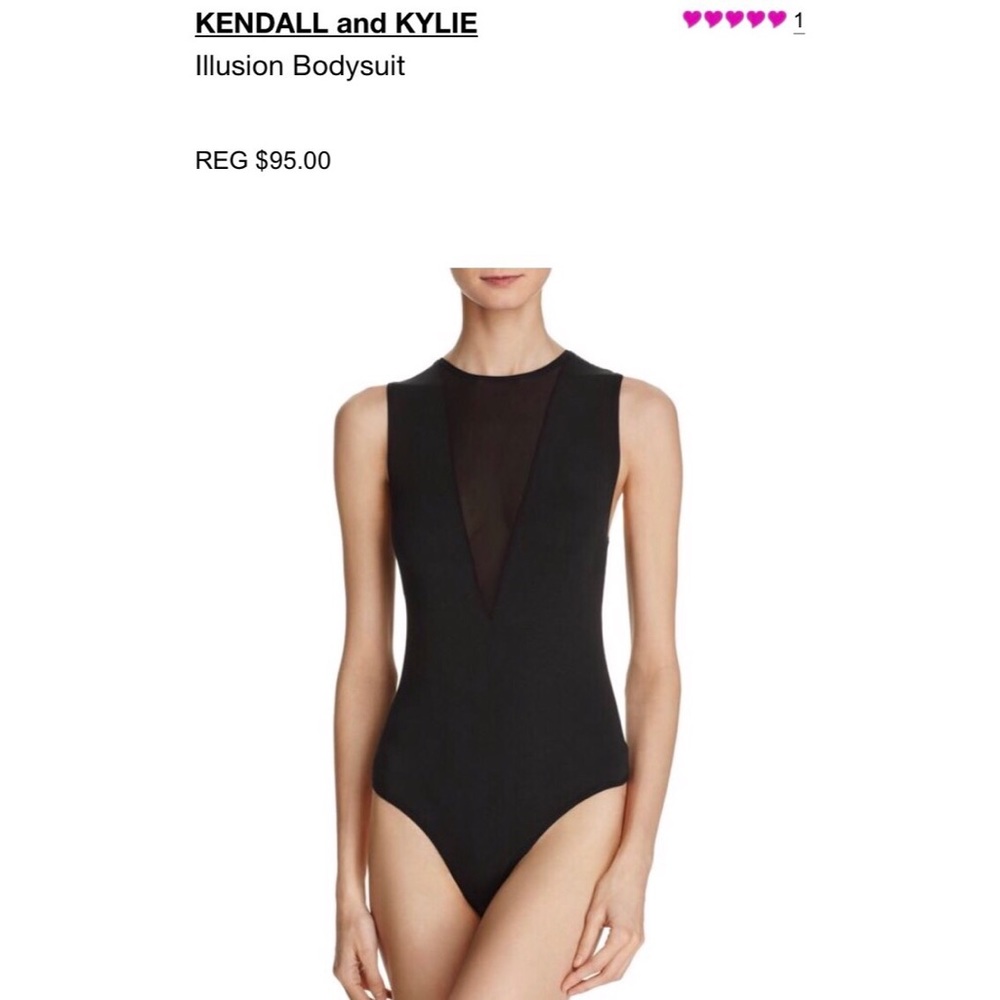 Kendall & Kylie Black Bodysuit