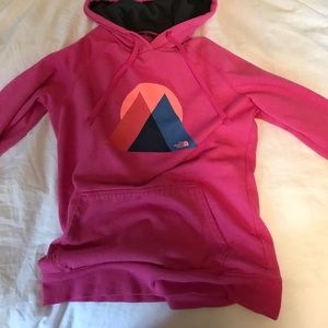 Pink north face hoodie