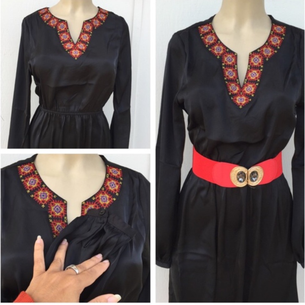 🎉5 for $20🎉 Black embroidered Tunic top - Picture 3 of 4